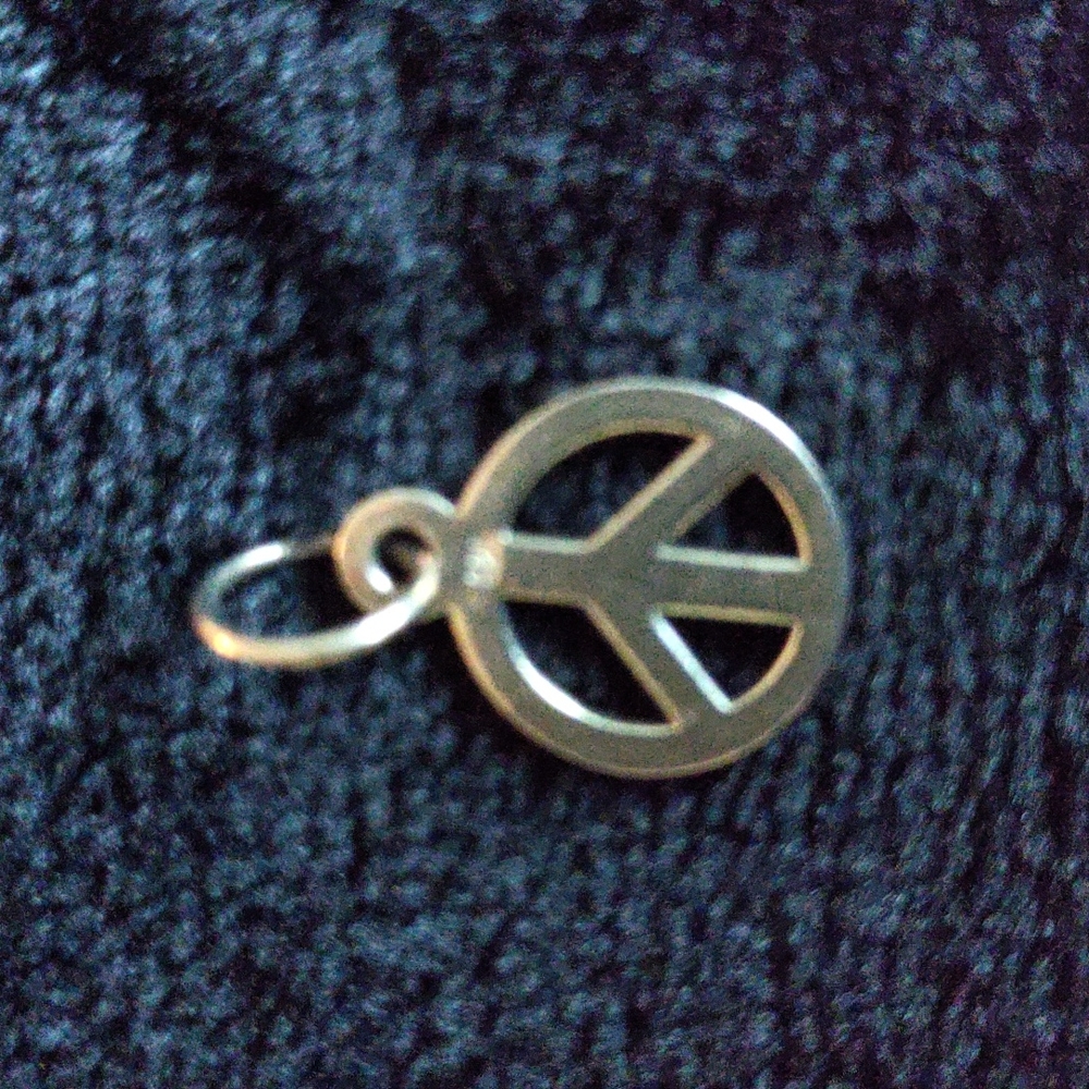 ☮️925✌️PEACE SIGN SILVER 🧿 CHARM